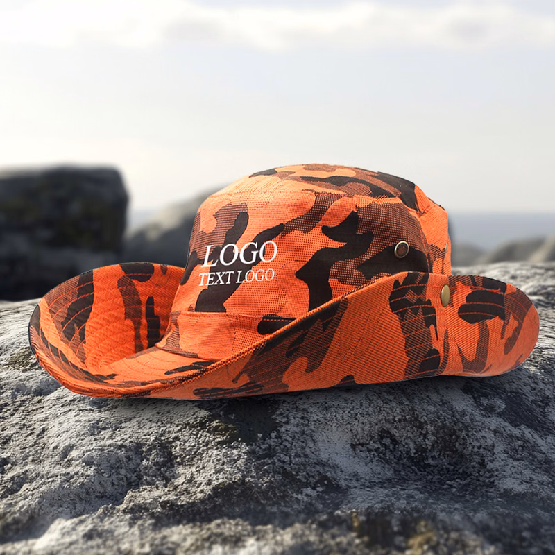 Tactical Camouflage Large Brim Custom Bucket Hats
