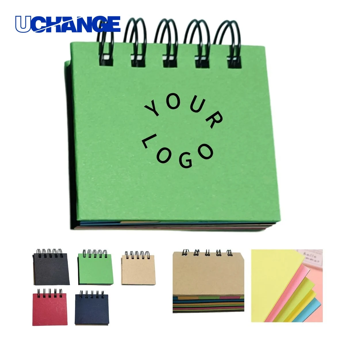 Spiral Sticky Note Book Organizer with Five Colors 1