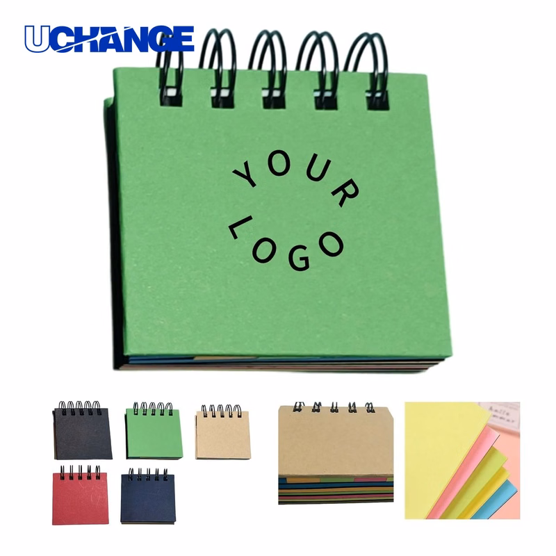 Spiral Sticky Note Book Organizer with Five Colors