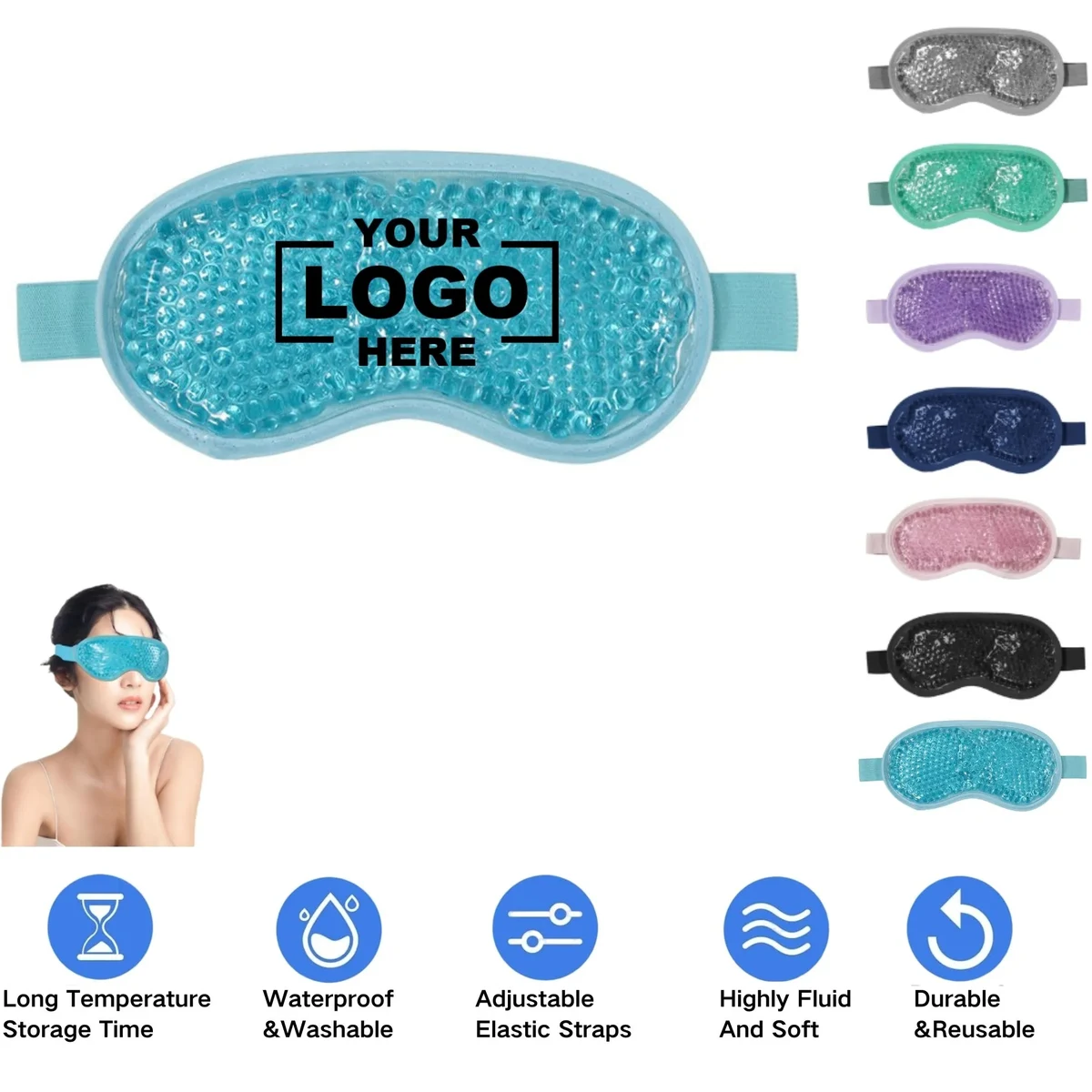 Ice And Heat Dual Purpose Gel Sleep Eye Mask 1