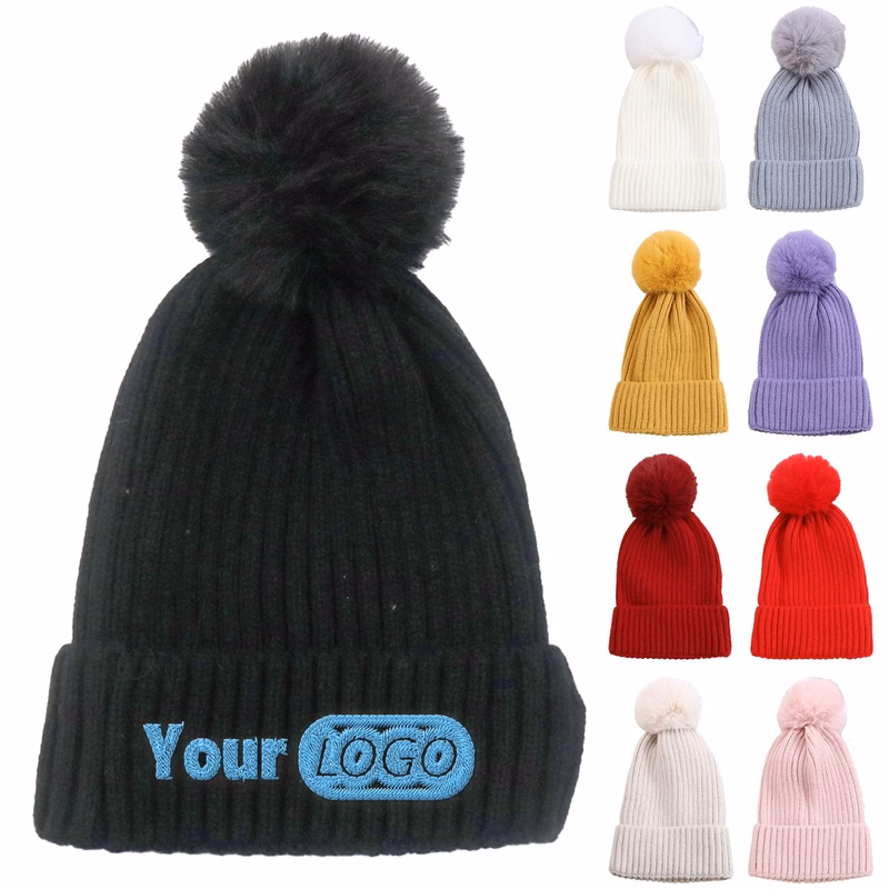 Warm And Fluffy Beanie With Ball