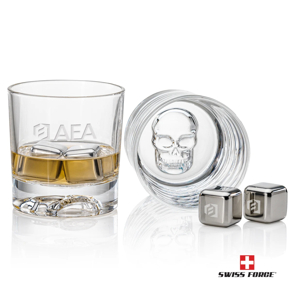 Swiss Force® S/S Ice Cubes & 2 Delrina Skull OTR 1