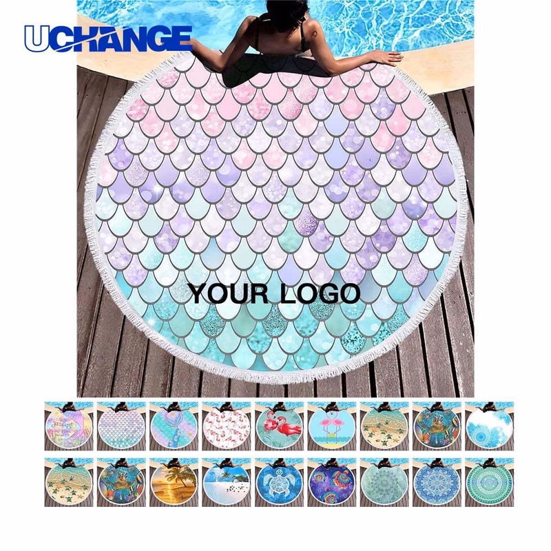 Round Beach Towel Microfiber Quick Dry