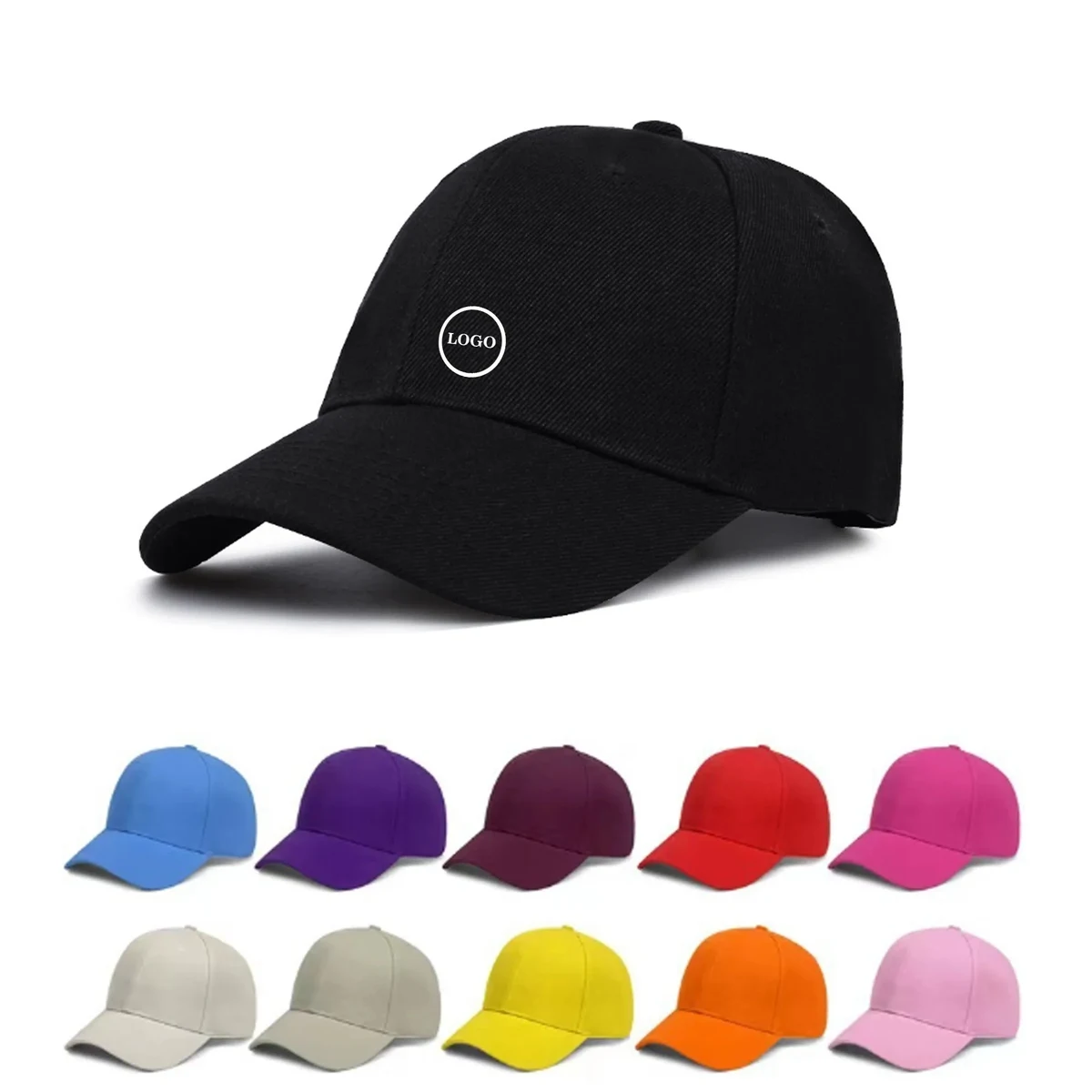 Solid Color Polyester Baseball Cap 1