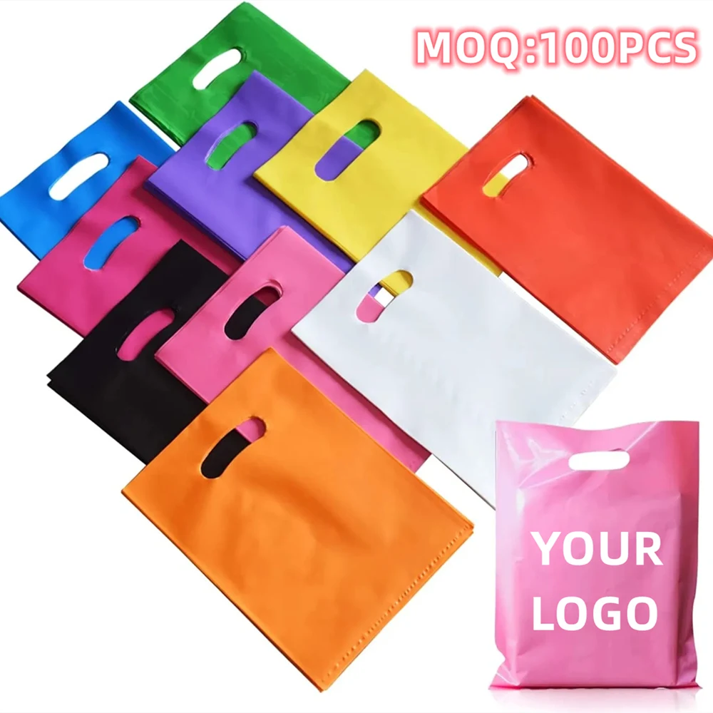 Reusable Die Cut Handle Plastic Bag (8"x12") 1
