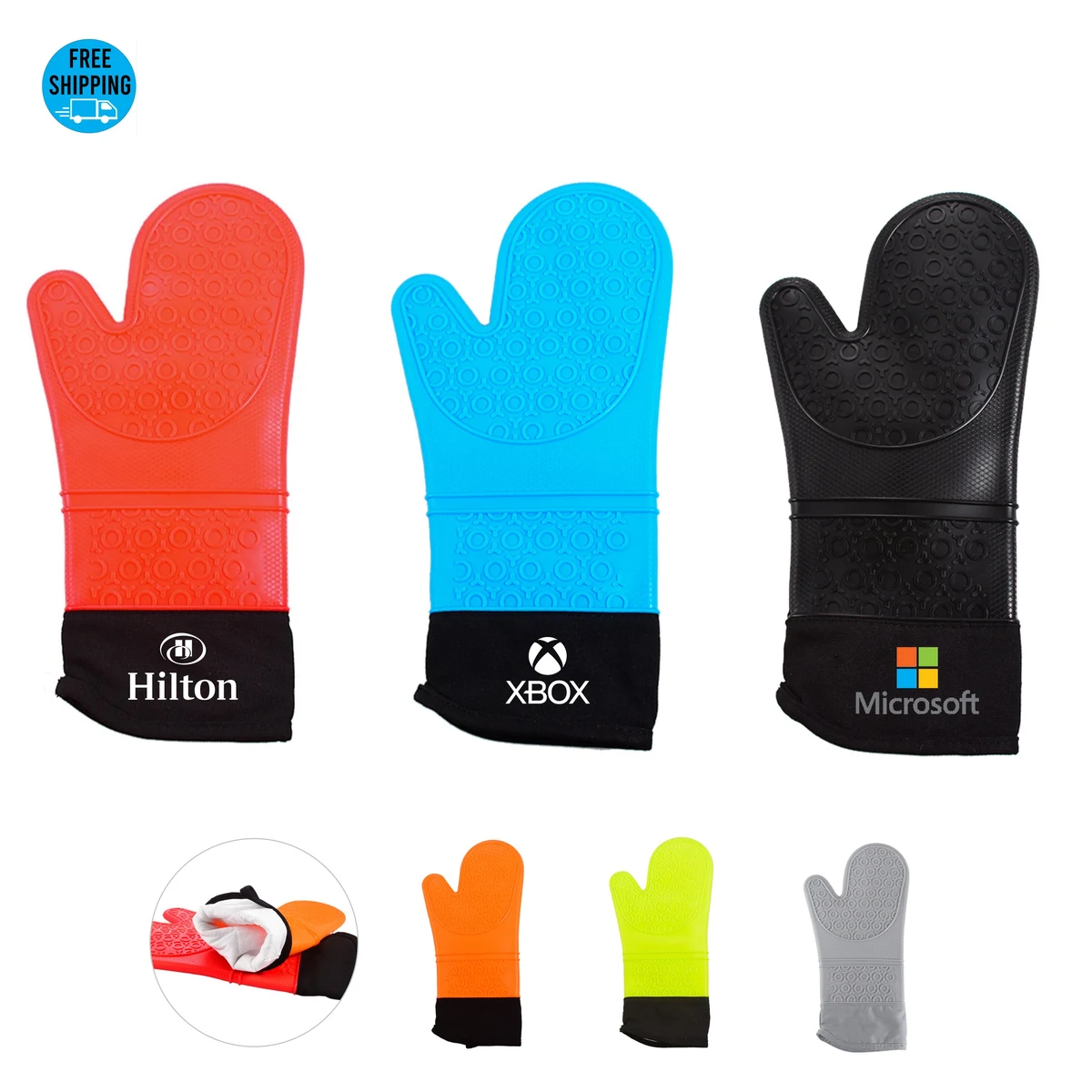 Non-Slip Kitchen Silicone Oven Mitt - OCEAN 1