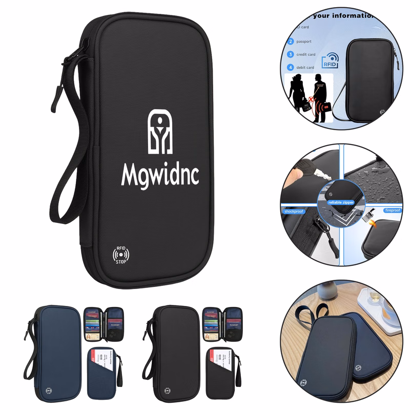 RFID Blocking Passport Holder - Waterproof Travel Wallet with Multi Compartments