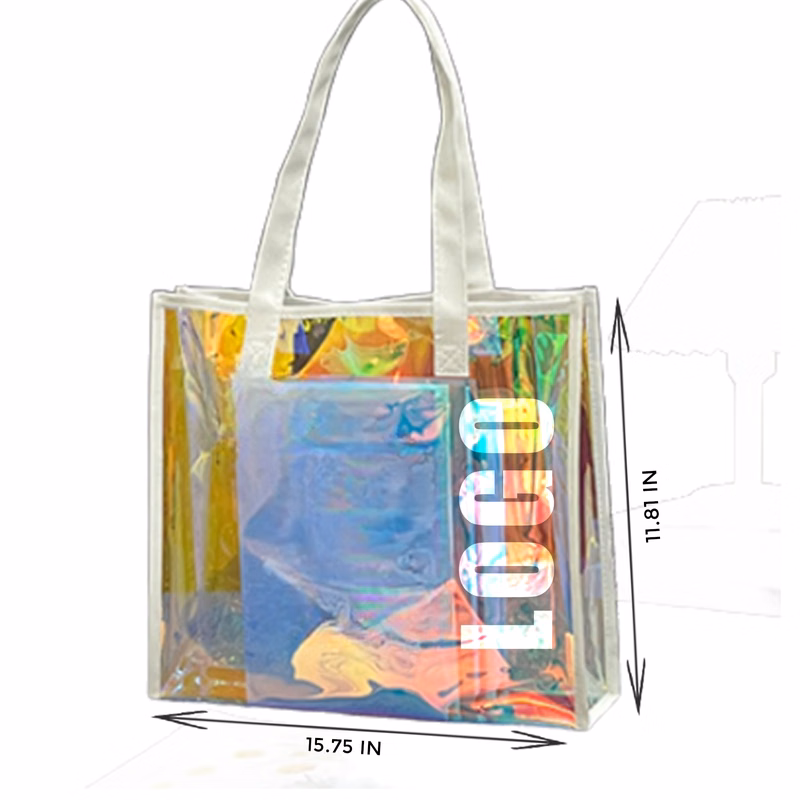 MOQ 50 PCS Transparent PVC Tote Bag