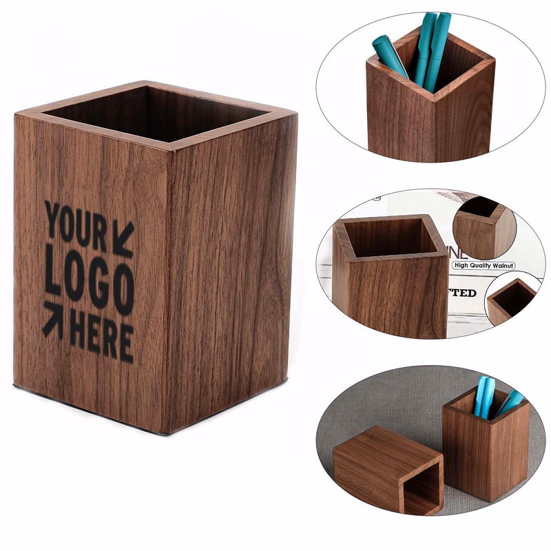 Walnut Pen Holder for Desk