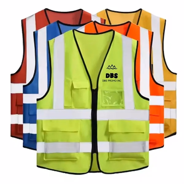 High Visibility Mash Safety Vest with Pockets