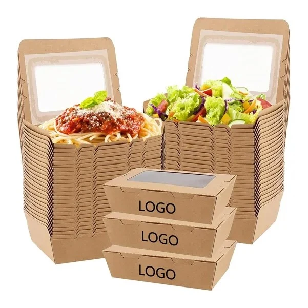 30oz Kraft Paper Out Food Containers with Window 1