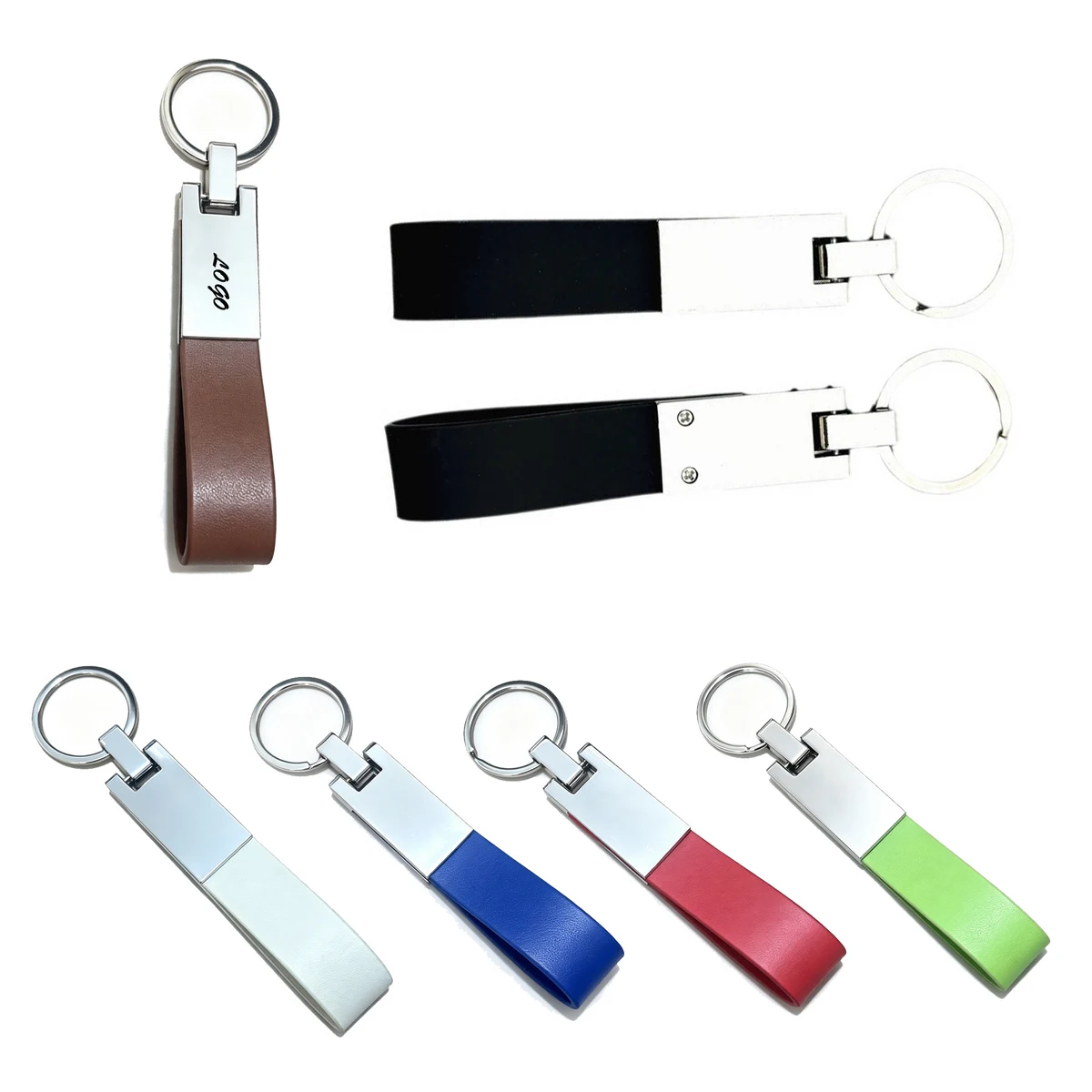 High End Metal Leather Car Keychain 1