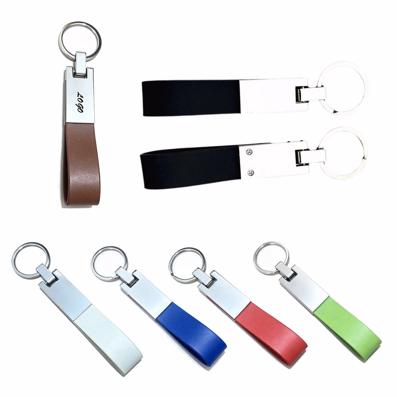 High End Metal Leather Car Keychain