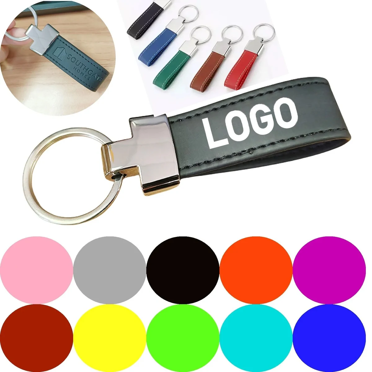 Customizable Leather Keychain 1