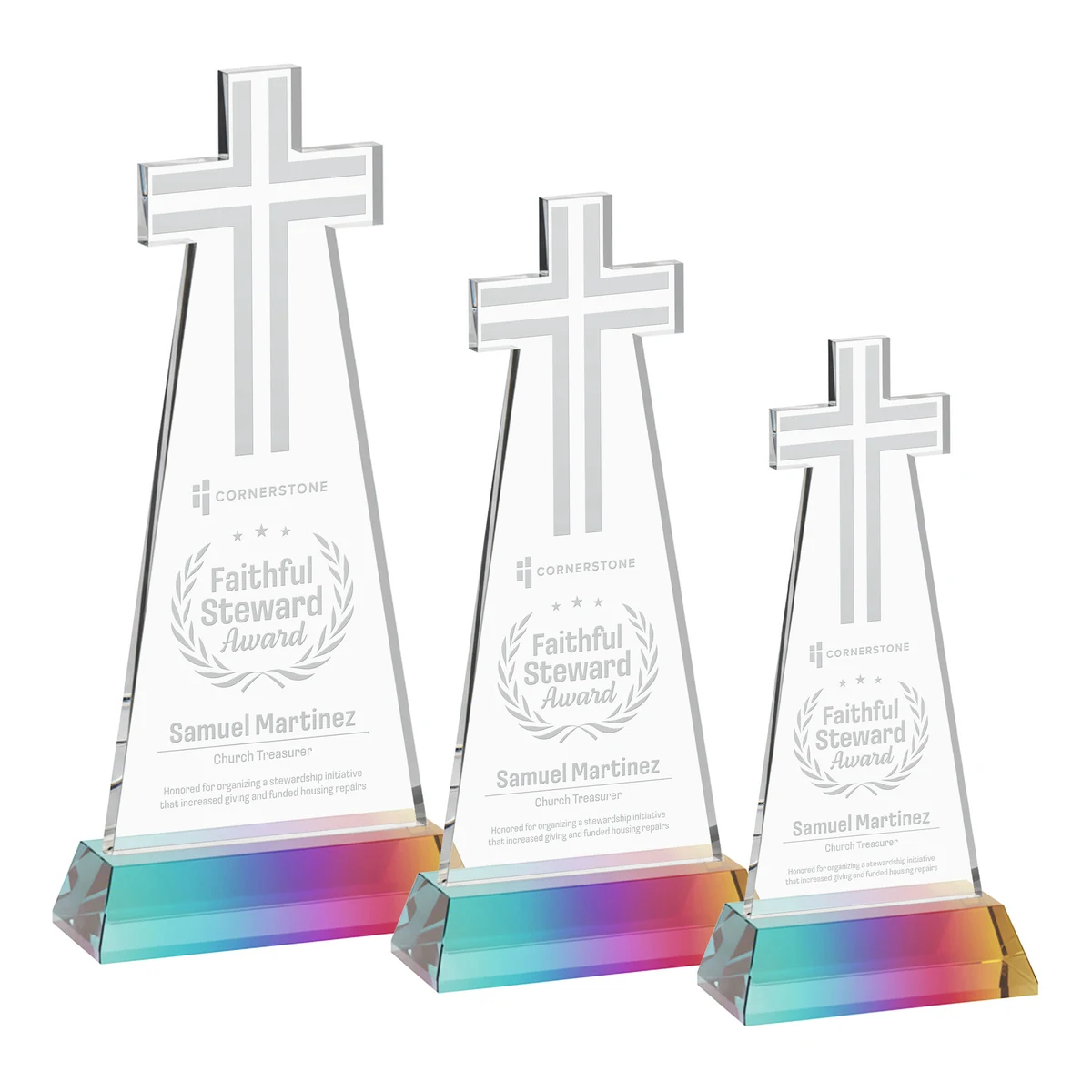 Cross Award on Hartford Base - Prismatic 1