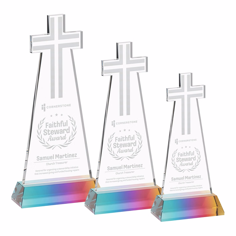 Cross Award on Hartford Base - Prismatic