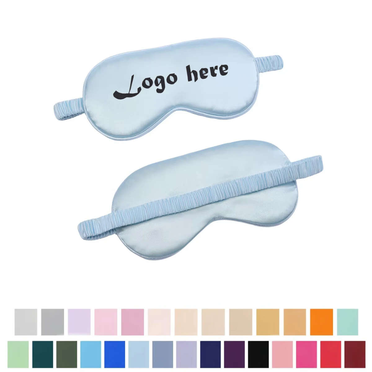 Satin Sleep Eye Mask With Custom Silk Screen Print 1