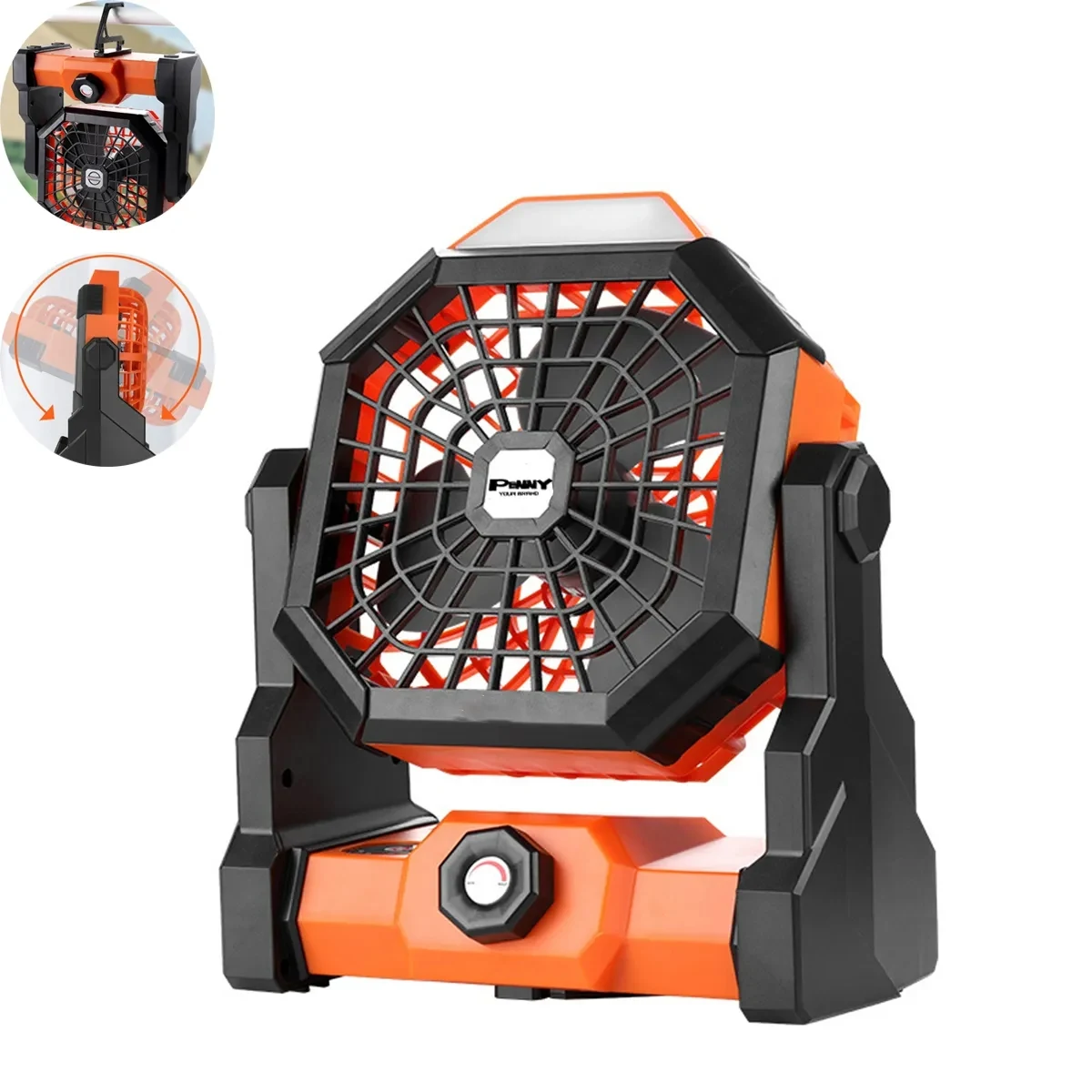 Rechargeable Portable Outdoor Camping Fan With Led Lantern 1