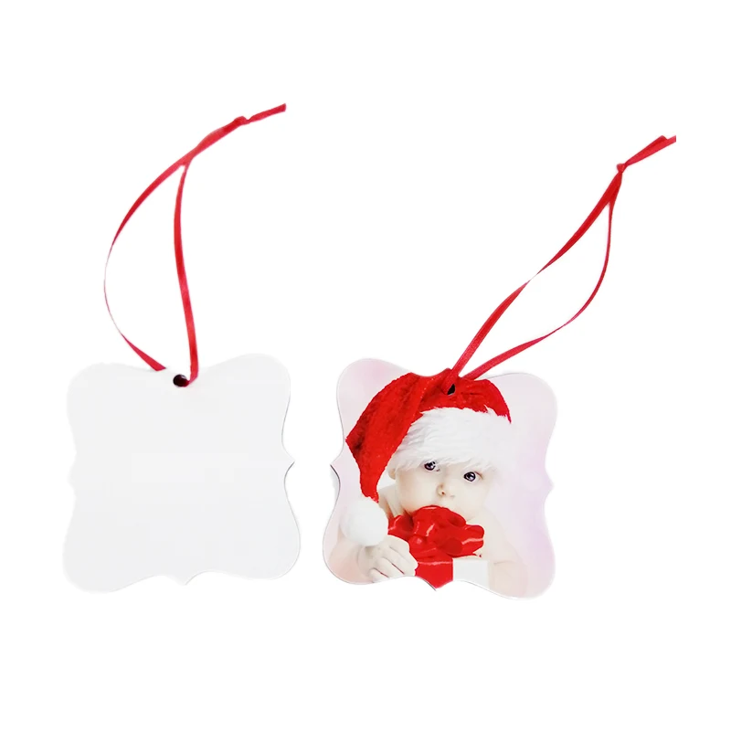 Square Frame MDF Christmas Ornament 1