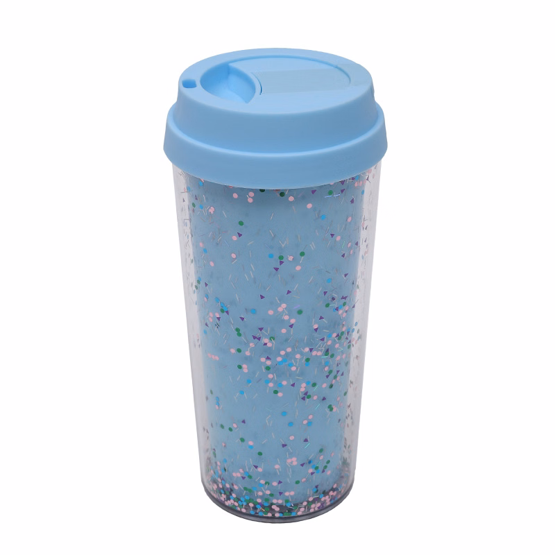 16oz Sequined Stars Colorful Rainbow Ice Cup