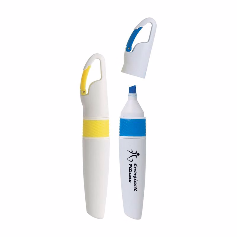Mini Highlighter with Carabiner Clip