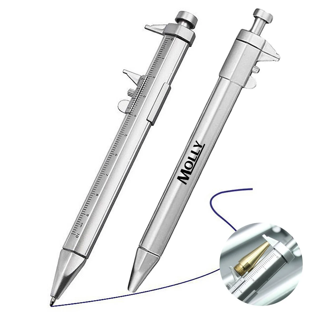 Multifunction Plastic Ballpoint Pen w/ Vernier Caliper 1