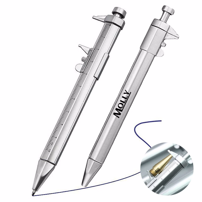 Multifunction Plastic Ballpoint Pen w/ Vernier Caliper
