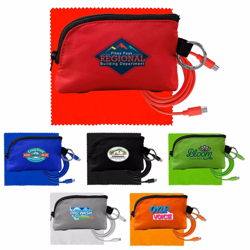 Zip Around C to C Cable & Cloth Set
