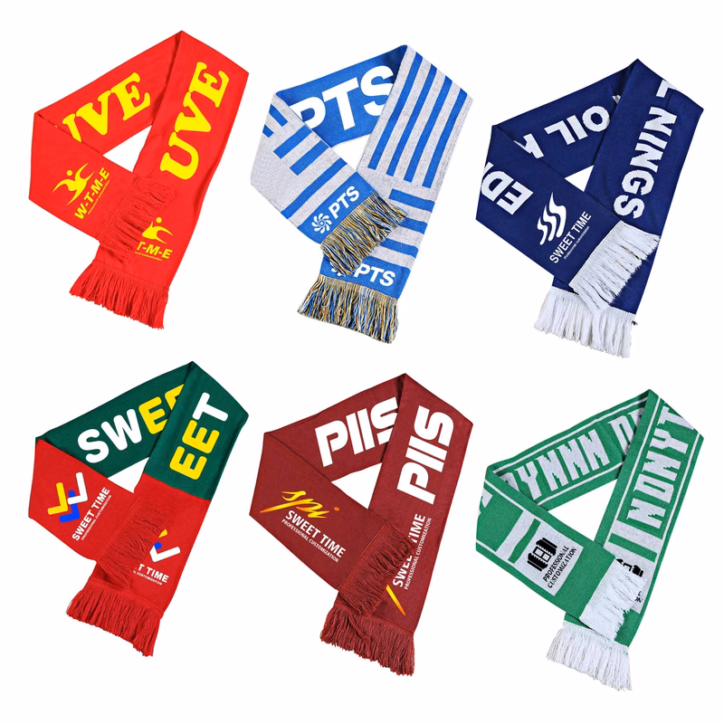 Jacquard Knit Scarf With Tassel