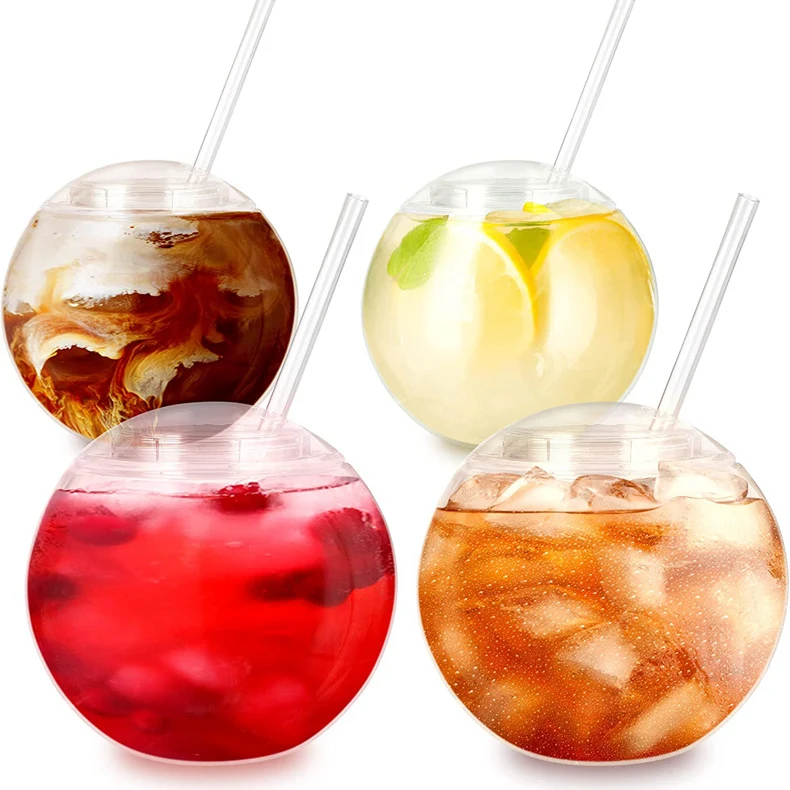Led 22 Oz Fishbowl Straw Cup 1