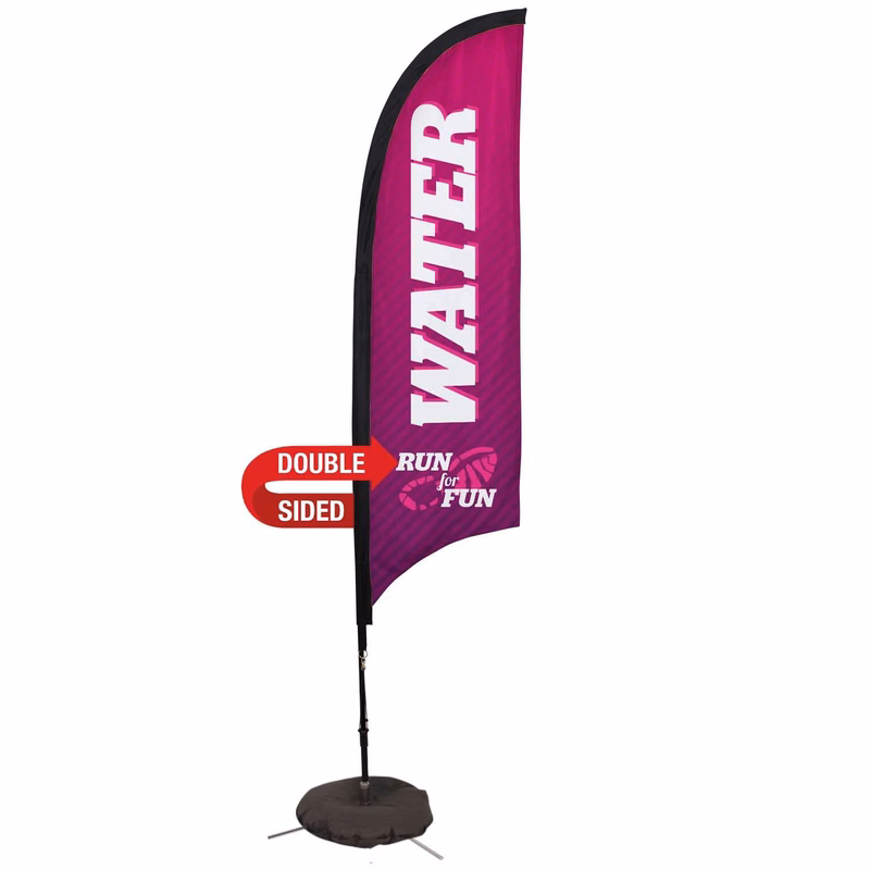 7' Premium Razor Sail Sign Kit (Double-Sided with Scissor Base)