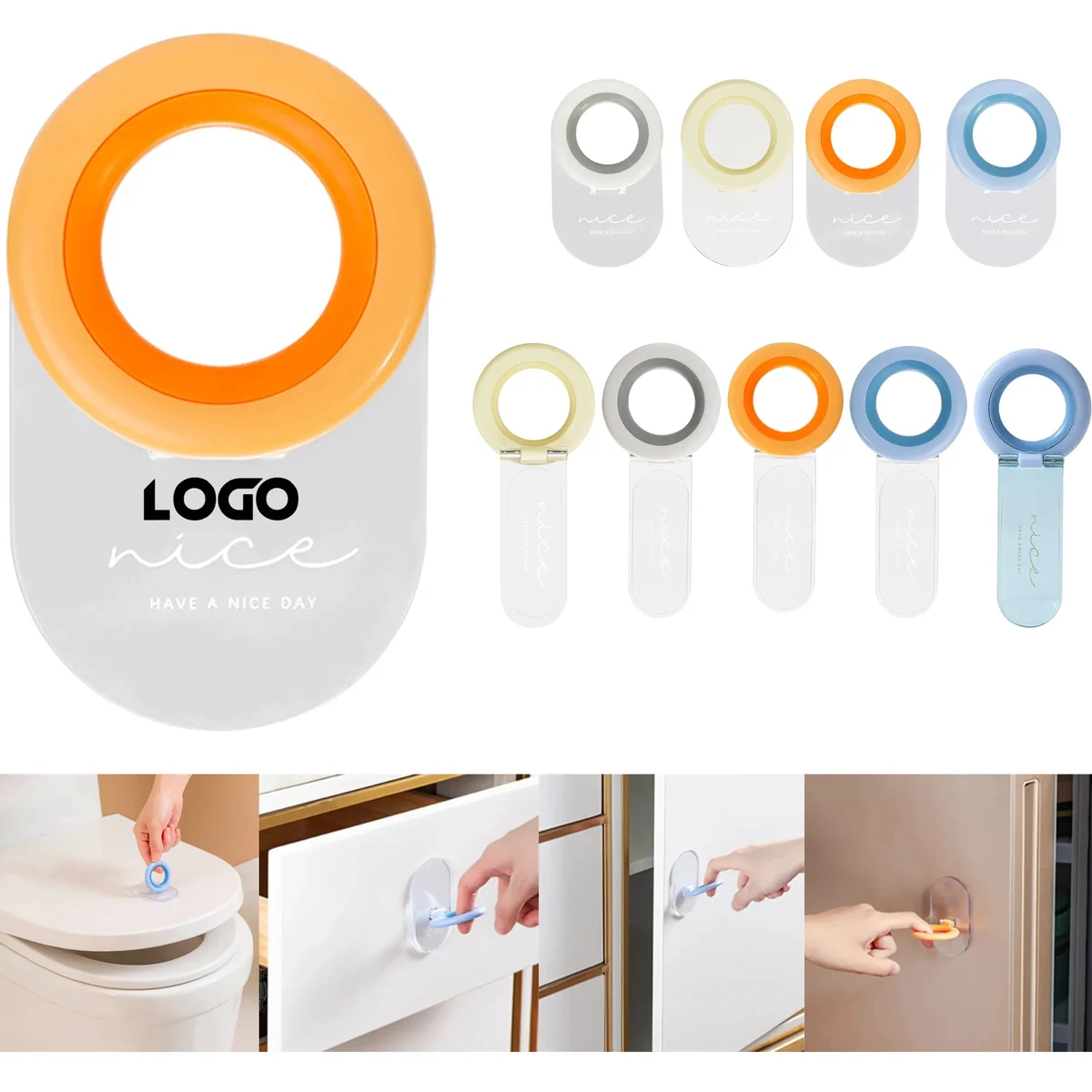 Toilet Plug Sticky Ring lid knob Opener 1
