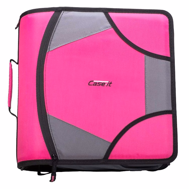 Case-It King Zip Tab Binders - Magenta 4"