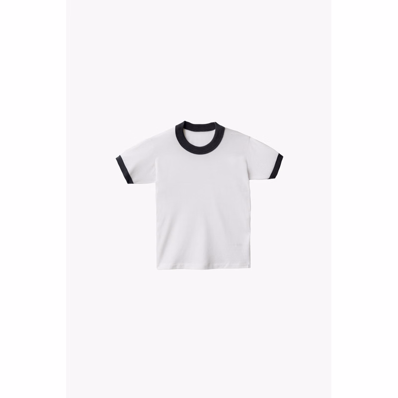 WOMENS POLY COTTON RINGER TEE