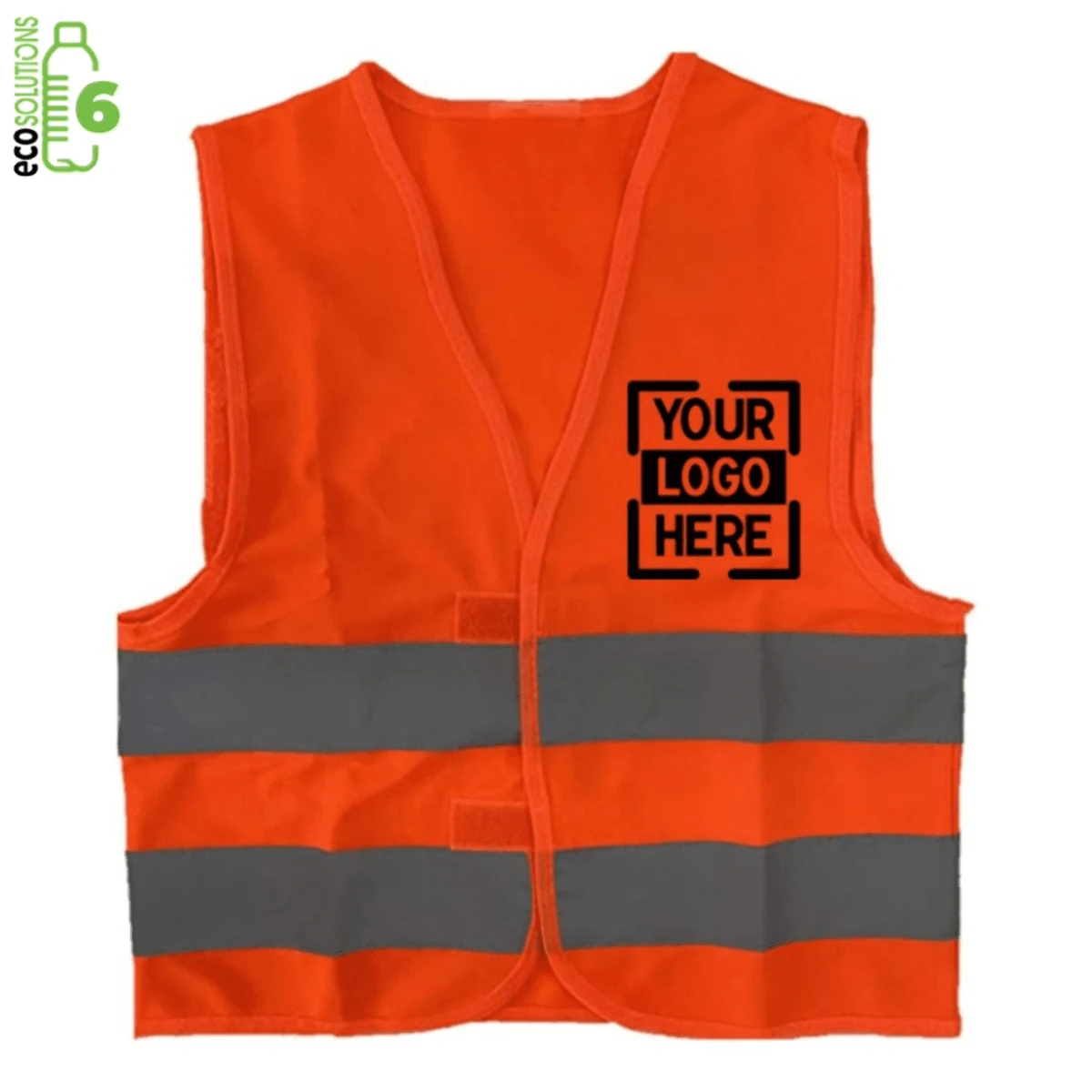 Kids rPET Class 2 Knitted Reflective Safety Loop & Hook Vest, custom youth shirt with logo imprint 1