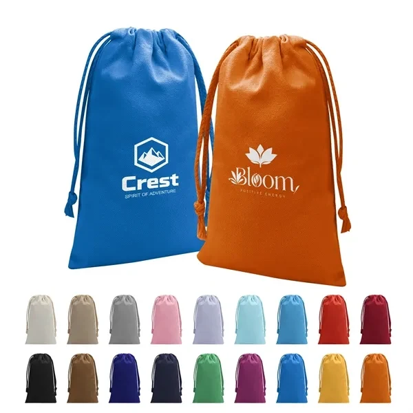 Custom 10 oz Canvas Drawstring Bag — Reusable Trade Show & Corporate Gift 1