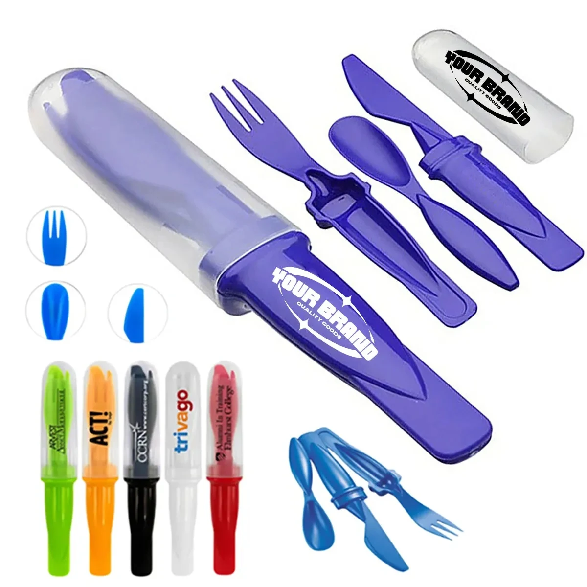 Portable Cutlery Plastic Knife Spoon & Fork Set 1