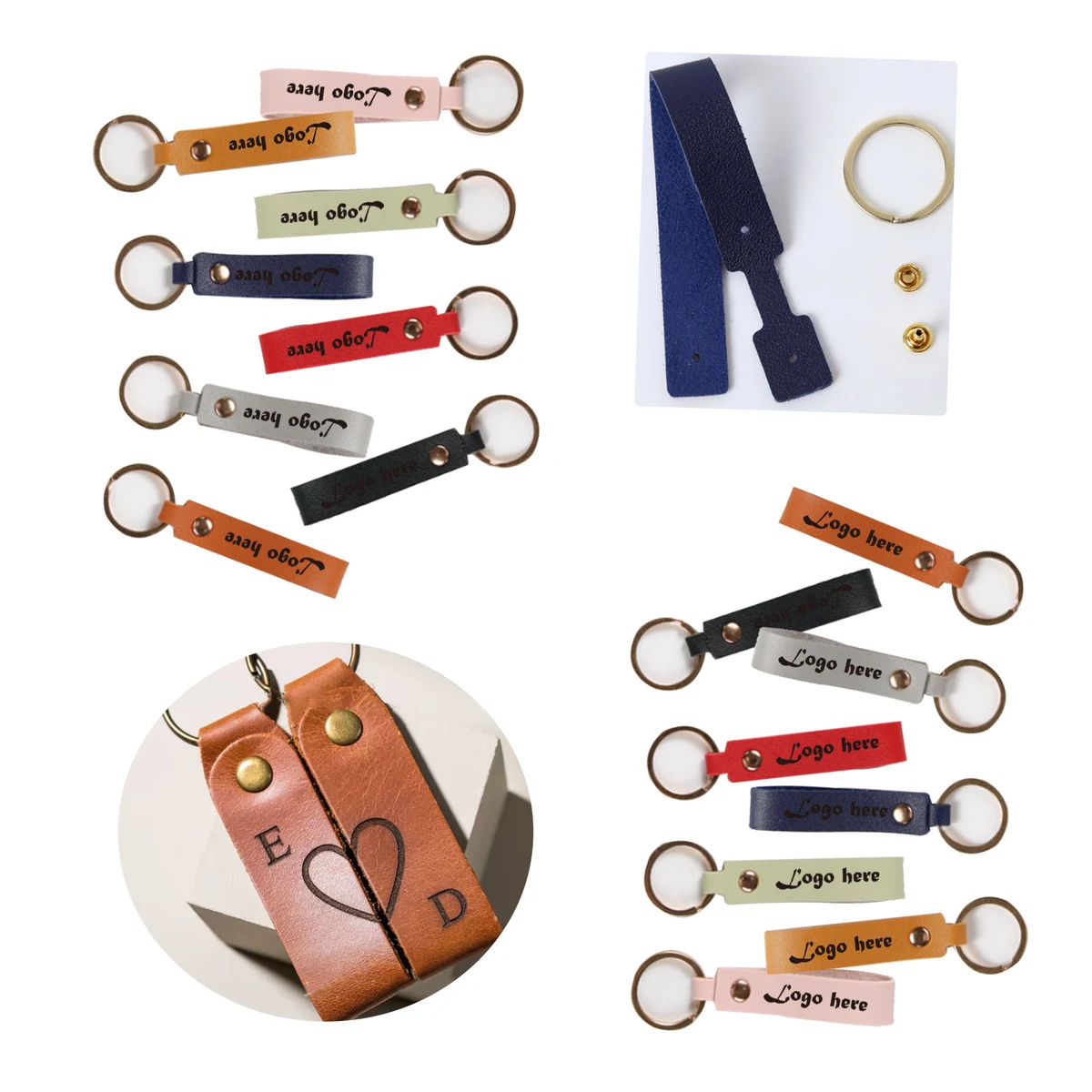 MOQ500 Retro Leather Keychain 1