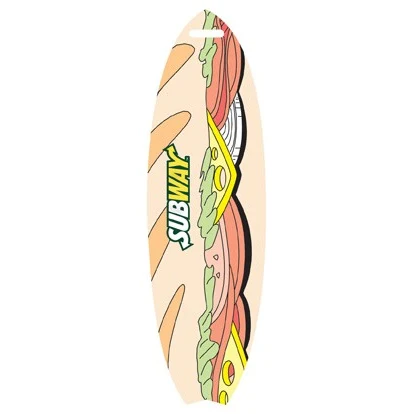 USA Made Waterproof Laminated Event Tag - Surfboard Shape (1.625"x5.5") 1