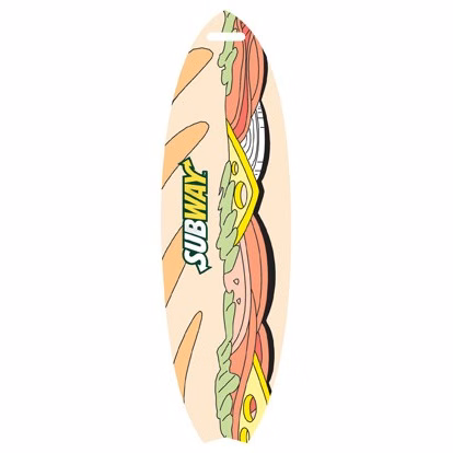 USA Made Waterproof Laminated Event Tag - Surfboard Shape (1.625"x5.5")
