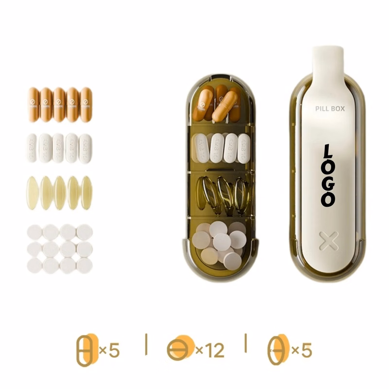 2 In 1 Pill Dispenser Medicine Organizer Box
