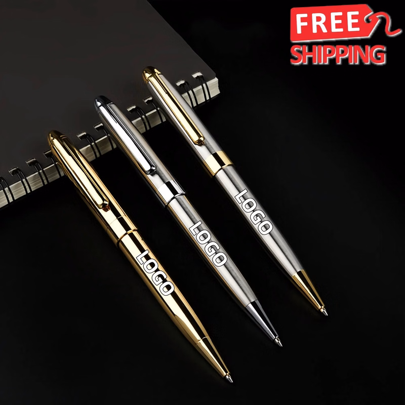 Metal Twist Ballpoint Pen Smooth Writing Office Tool