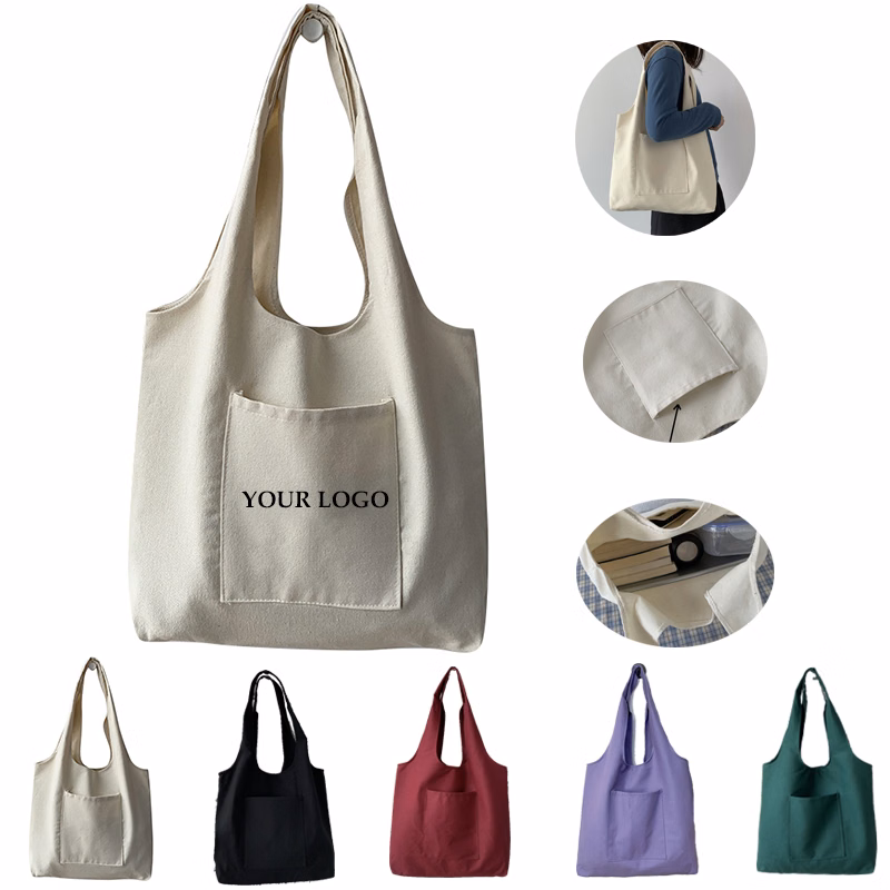 Plain Canvas Tote Bag for Women