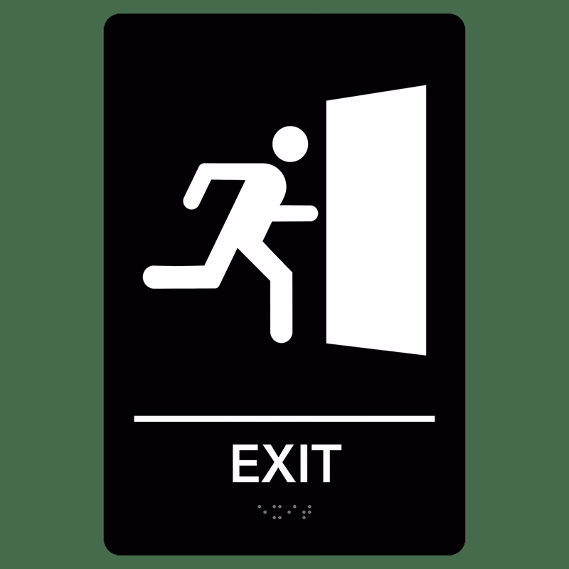 Exit Pre-Designed ADA Sign