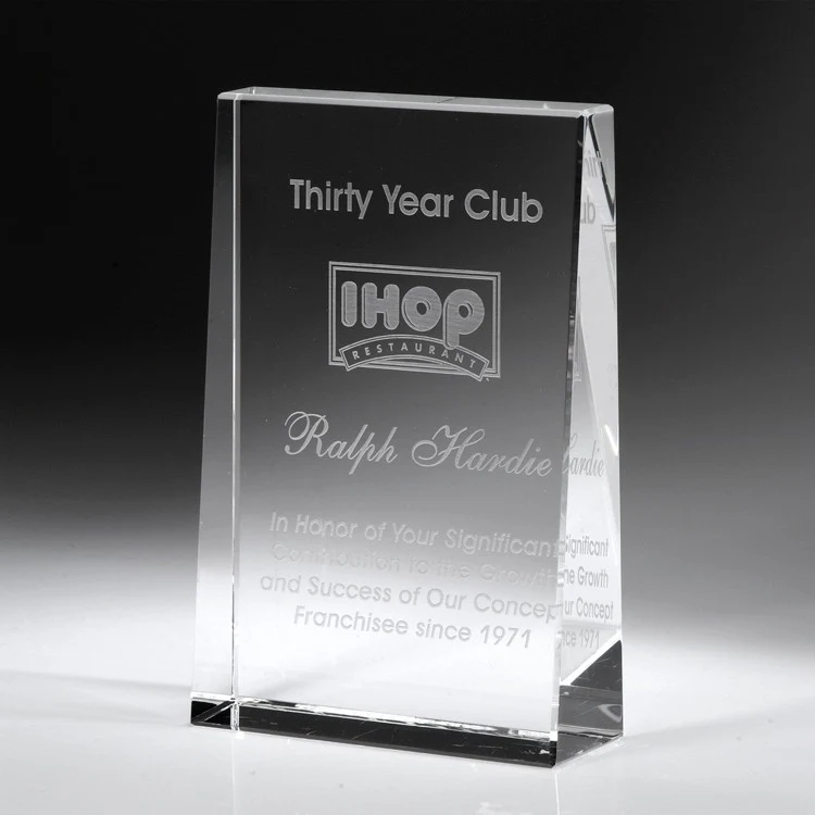 5" Crystal Award-Baldwin, Vertical 1