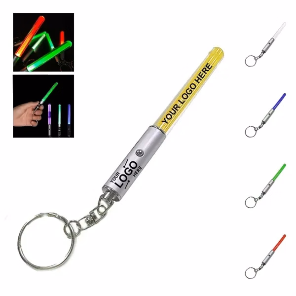 Custom Acrylic LED Light Saber Keychain 4.72 Inch — Event Party Glow Stick Favor