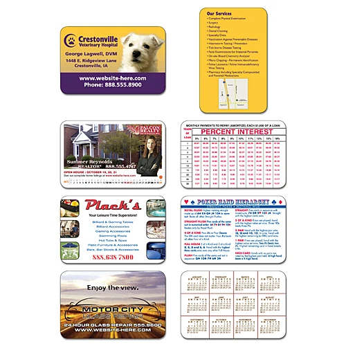 Tarjeta Laminada de billetera - 3.5 x 2.25 (2-lados) - 14 pt. 1