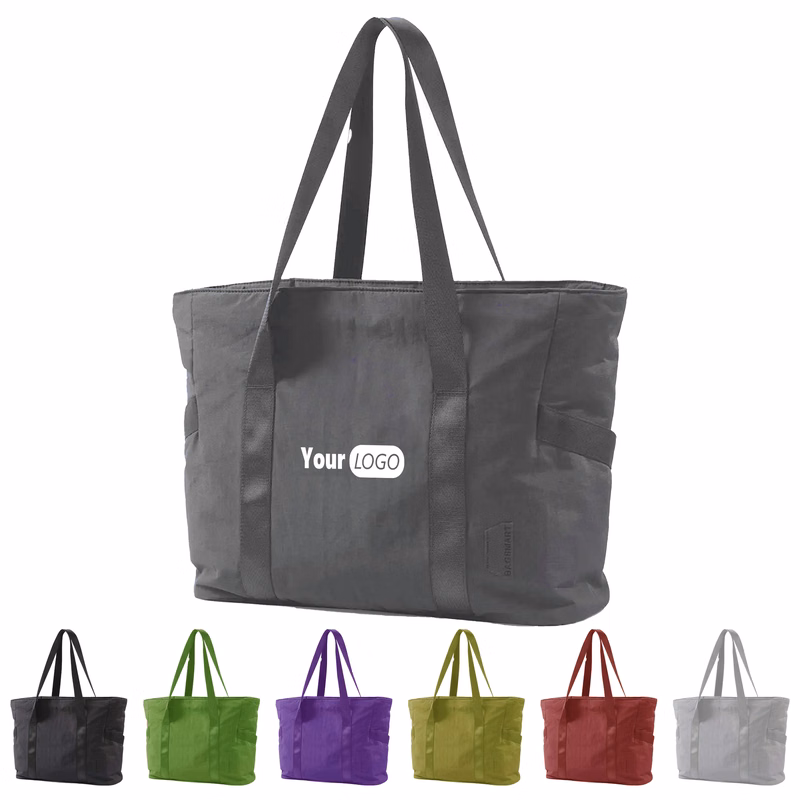 Polyester Spacious Gym Tote With Built-In Mat Strap