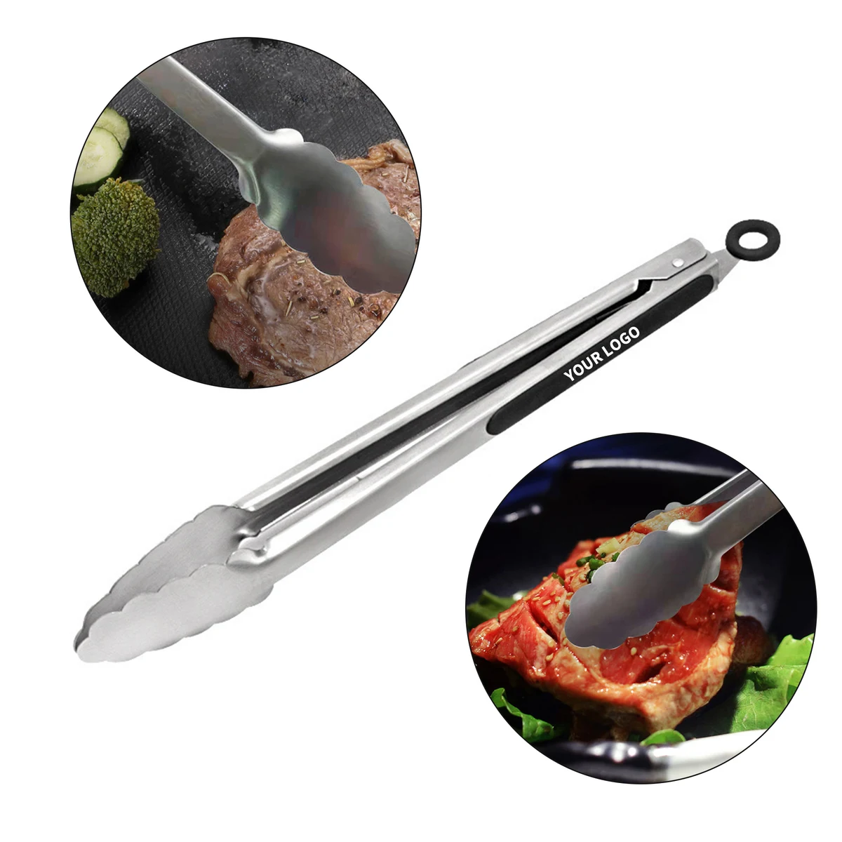 Stainless Steel Locking Kitchen Tong 12" Length 1