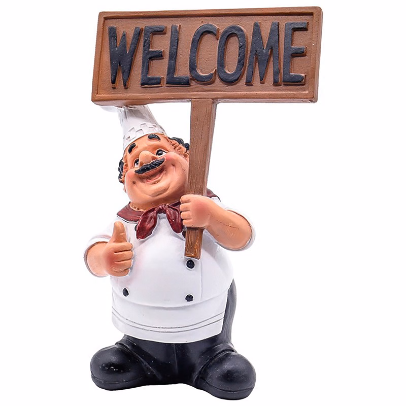 Resin Chef Figures Decorative Ornaments